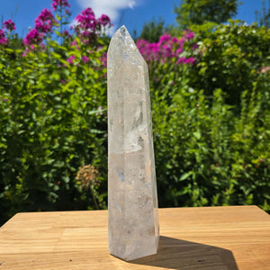Bergkristall, Quarz, Obelisk geschliffen - 22x6x5 cm - Nr 189