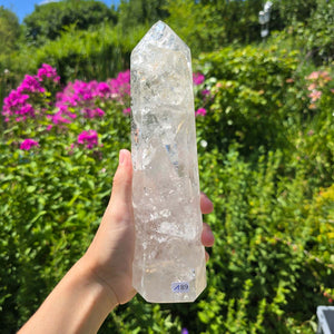 Bergkristall, Quarz, Obelisk geschliffen - 22x6x5 cm - Nr 189