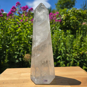 Bergkristall, Quarz, Obelisk geschliffen - 26x9x7 cm - Nr 190