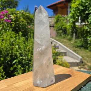 Bergkristall, Quarz, Obelisk geschliffen - 26x9x7 cm - Nr 190
