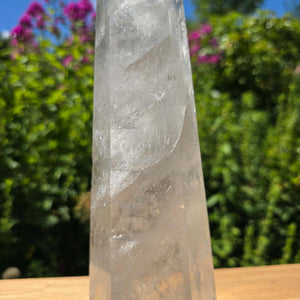Bergkristall, Quarz, Obelisk geschliffen - 26x9x7 cm - Nr 190