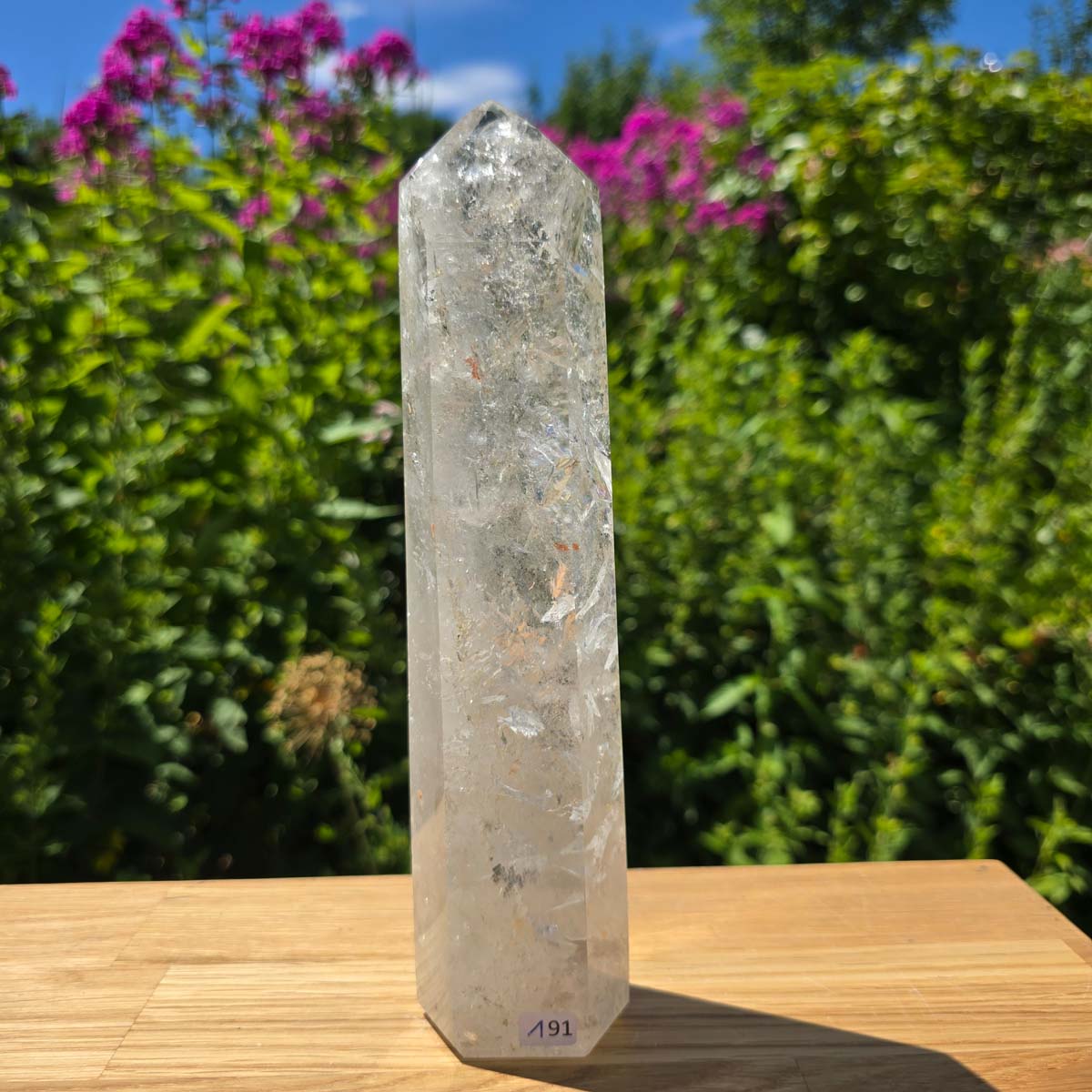 Bergkristall, Quarz, Obelisk geschliffen - 22x5x4 cm - Nr 191
