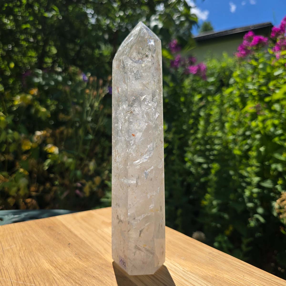 Bergkristall, Quarz, Obelisk geschliffen - 22x5x4 cm - Nr 191