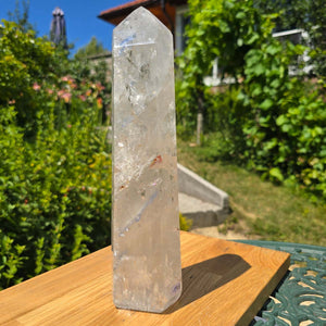 Bergkristall, Quarz, Obelisk geschliffen - 26x7x5 cm - Nr 193