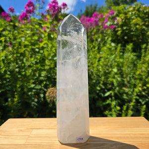 Bergkristall, Quarz, Obelisk geschliffen - 22x6x3 cm - Nr 194