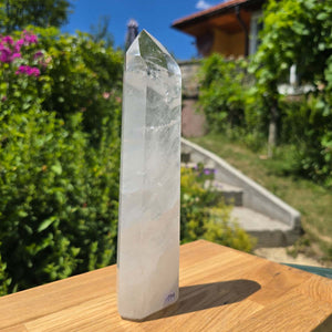 Bergkristall, Quarz, Obelisk geschliffen - 22x6x3 cm - Nr 194