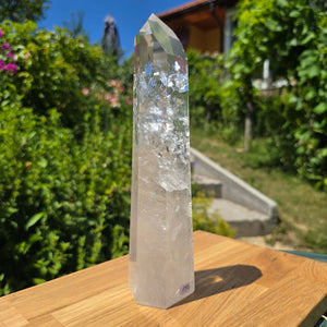 Bergkristall, Quarz, Obelisk geschliffen - 24x6x5 cm - Nr 195