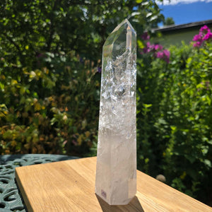 Bergkristall, Quarz, Obelisk geschliffen - 24x6x5 cm - Nr 195