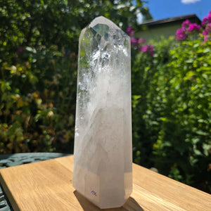 Bergkristall, Quarz, Obelisk geschliffen - 22x8x5 cm - Nr 196