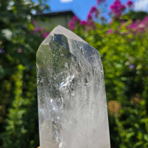 Bergkristall, Quarz, Obelisk geschliffen - 22x8x5 cm - Nr 196