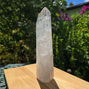 Bergkristall, Quarz, Obelisk geschliffen - 22x6x5 cm - Nr 197