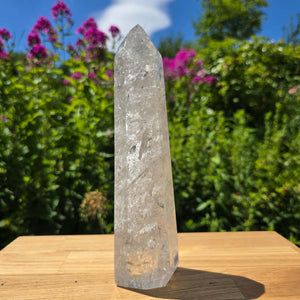 Bergkristall, Quarz, Obelisk geschliffen - 23x6x5 cm - Nr 198