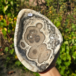 Aragonit Stein Schale - (Onyxmarmor) - 20x15x5cm - handgeschliffen und poliert - Nr. 19