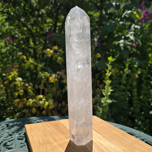 Horský křišťál, křemen, broušený obelisk UNIKÁT č. 19