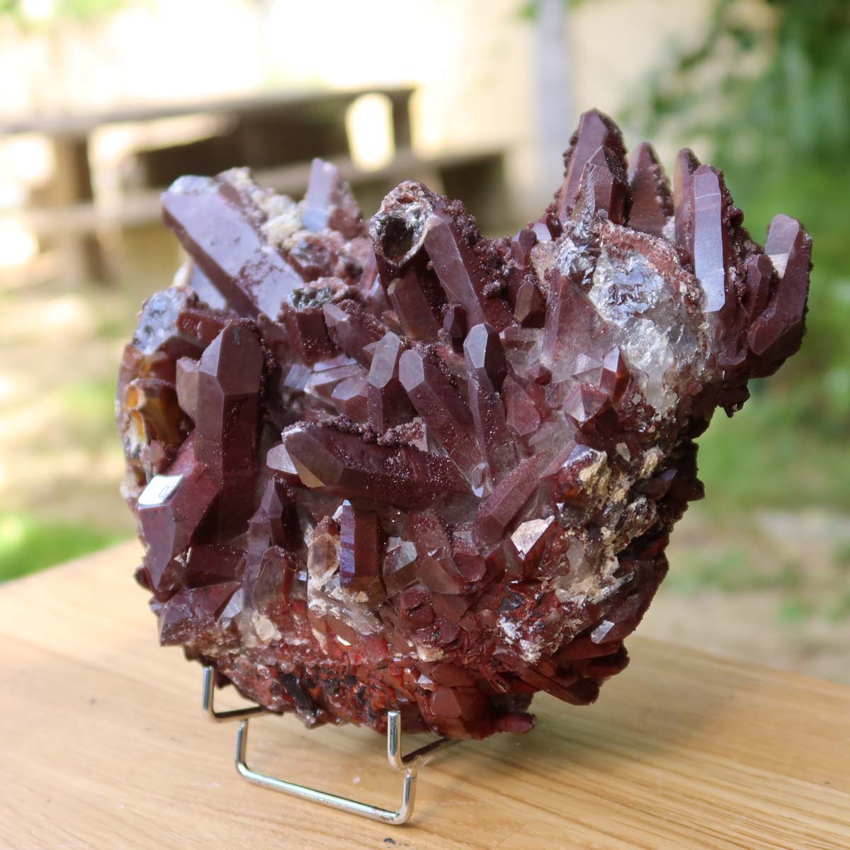 Seltene Hämatit Quarz Bergkristall Stufe (Eisenquarz) 20x17x11cm Marokko Nr. 1