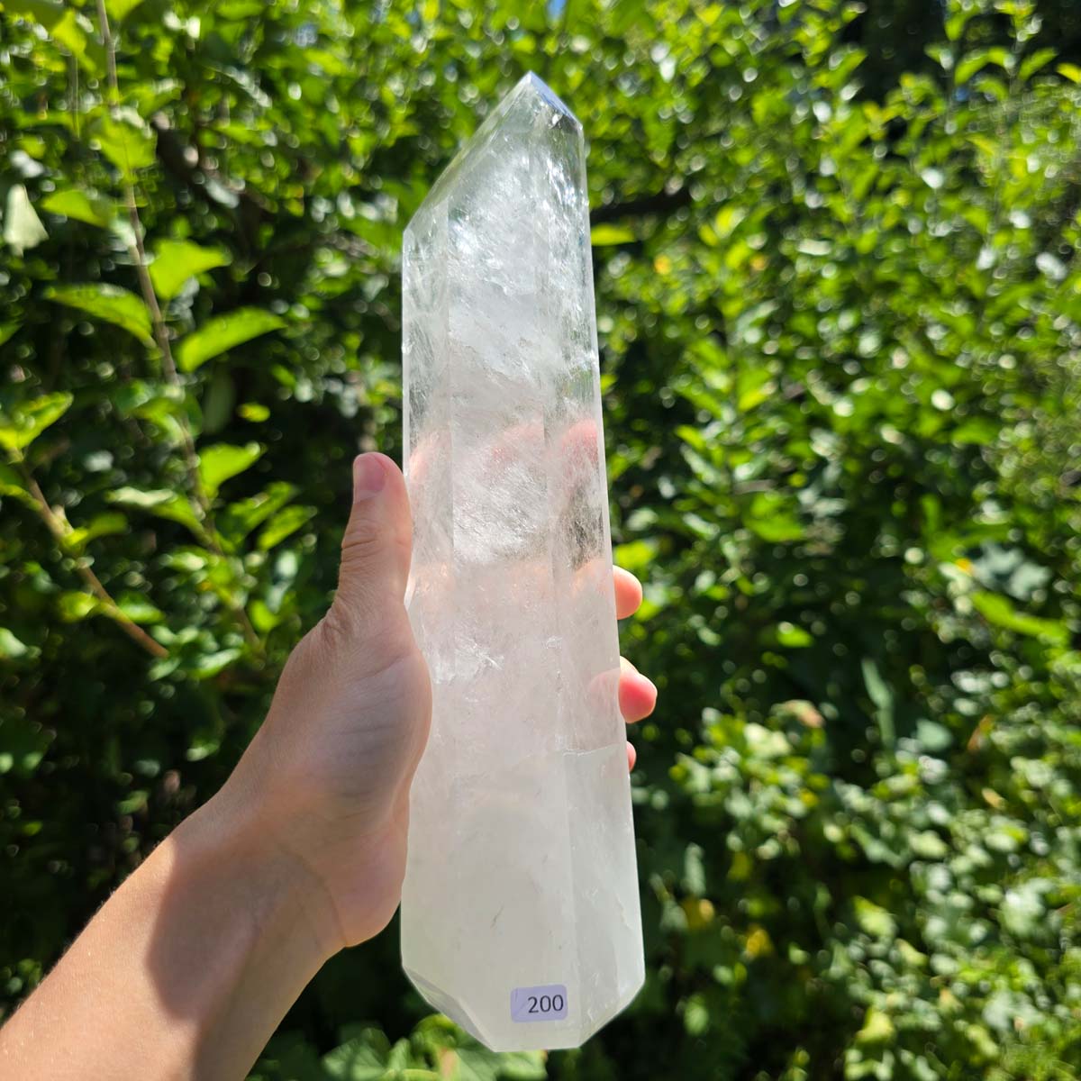 Bergkristall, Quarz, Obelisk geschliffen - 25x6x5 cm - Nr 200