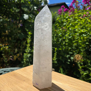Bergkristall, Quarz, Obelisk geschliffen - 24x6x5 cm - Nr 201