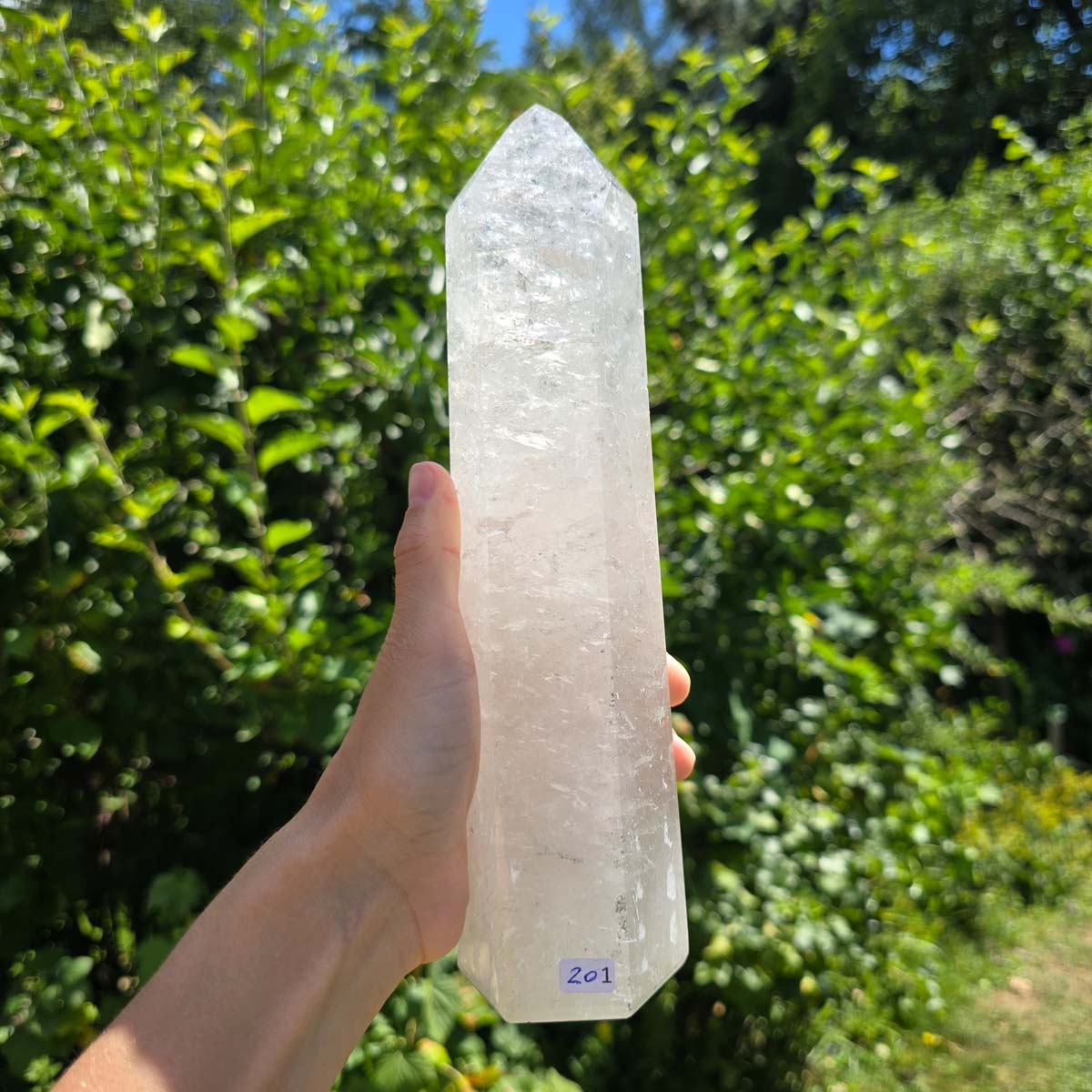 Bergkristall, Quarz, Obelisk geschliffen - 24x6x5 cm - Nr 201