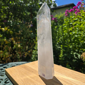 Bergkristall, Quarz, Obelisk geschliffen - 25x6x4 cm - Nr 202
