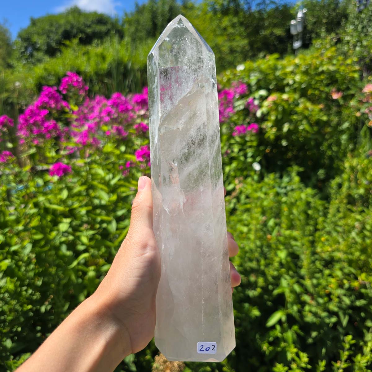 Bergkristall, Quarz, Obelisk geschliffen - 25x6x4 cm - Nr 202