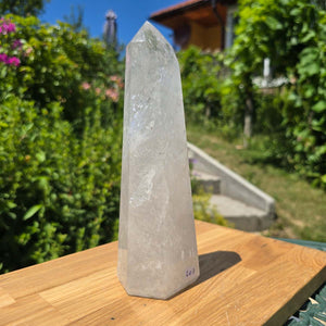 Bergkristall, Quarz, Obelisk geschliffen - 23x7x5 cm - Nr 203
