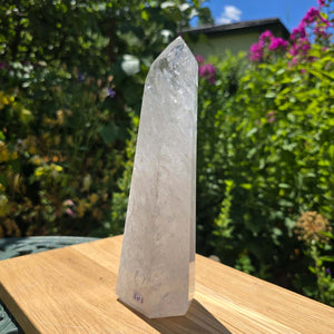 Bergkristall, Quarz, Obelisk geschliffen - 23x7x5 cm - Nr 203