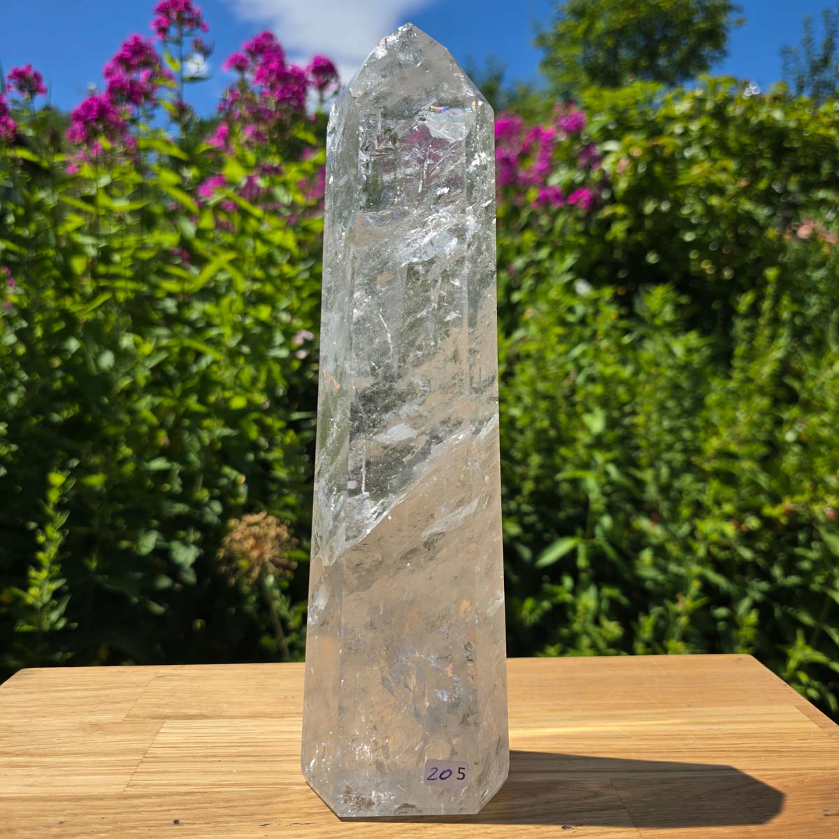 Bergkristall, Quarz, Obelisk geschliffen - 25x7x5 cm - Nr 205