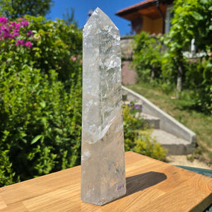 Bergkristall, Quarz, Obelisk geschliffen - 25x7x5 cm - Nr 205