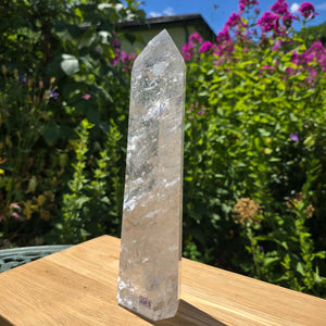 Bergkristall, Quarz, Obelisk geschliffen - 25x7x5 cm - Nr 205