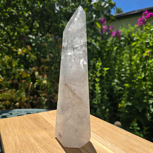 Bergkristall, Quarz, Obelisk geschliffen - 22x6x5 cm - Nr 206