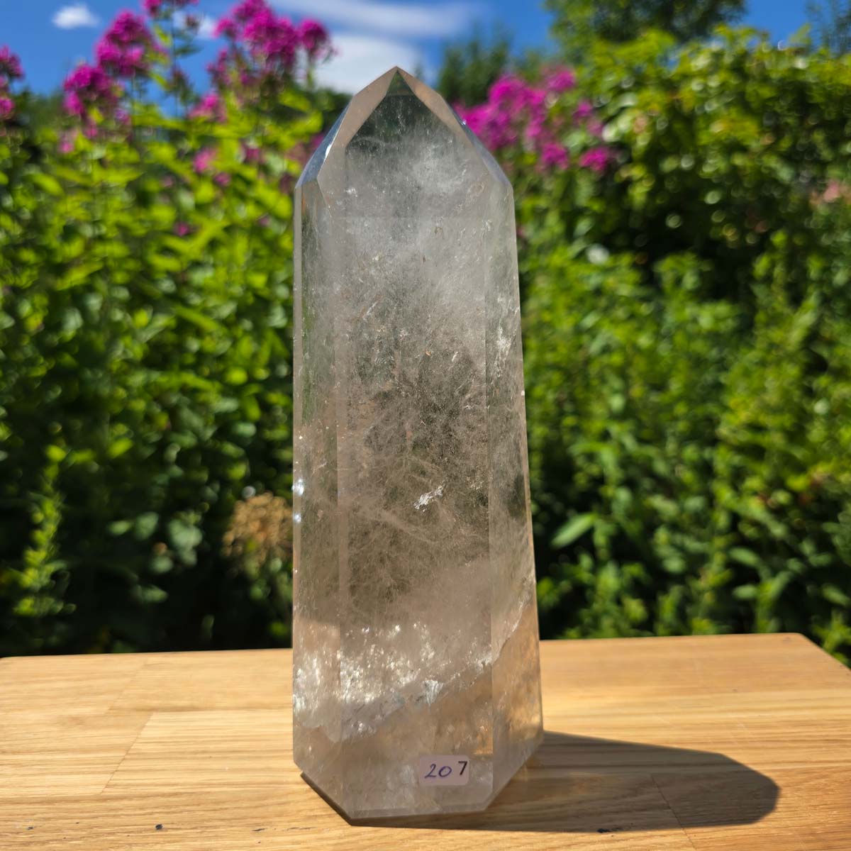 Bergkristall, Quarz, Obelisk geschliffen - 21x8x5 cm - Nr 207