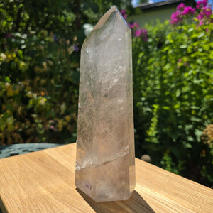 Bergkristall, Quarz, Obelisk geschliffen - 21x8x5 cm - Nr 207