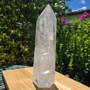 Bergkristall, Quarz, Obelisk geschliffen - 24x7x6 cm - Nr 208