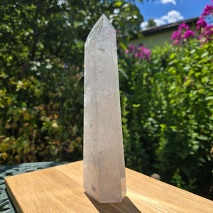 Bergkristall, Quarz, Obelisk geschliffen - 26x7x4 cm - Nr 209
