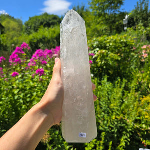 Bergkristall, Quarz, Obelisk geschliffen - 26x7x4 cm - Nr 209