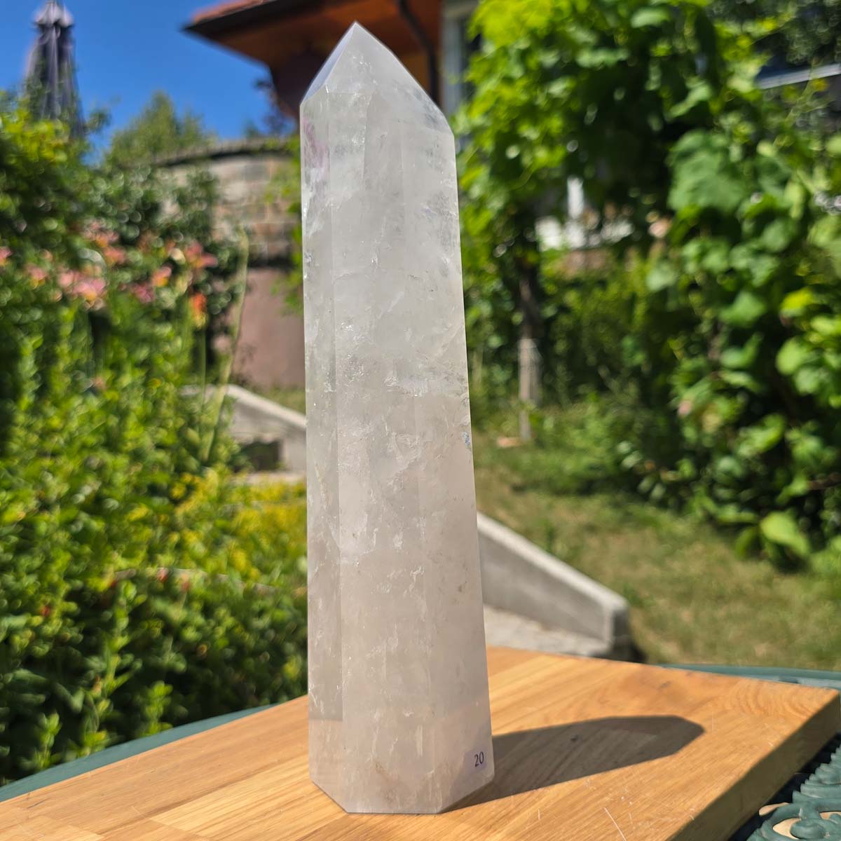Rock crystal, quartz, polished obelisk UNIQUE No. 20
