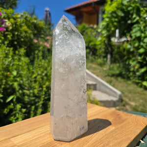 Bergkristall, Quarz, Obelisk geschliffen - 21x7x7 cm - Nr 210