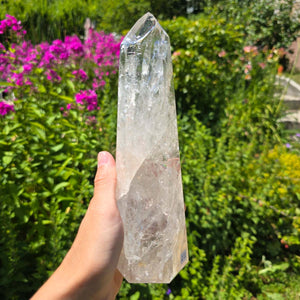 Bergkristall, Quarz, Obelisk geschliffen - 21x7x6 cm - Nr 211