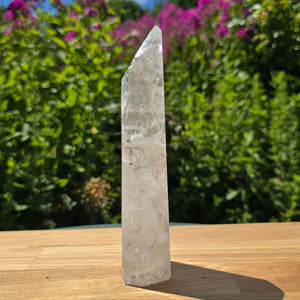 Bergkristall, Quarz, Obelisk geschliffen - 19x6x4 cm - Nr 212