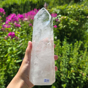 Bergkristall, Quarz, Obelisk geschliffen - 20x7x5 cm - Nr 215