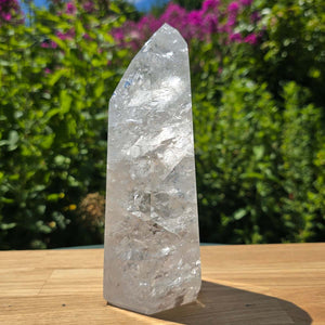 Bergkristall, Quarz, Obelisk geschliffen - 19x8x6 cm - Nr 217