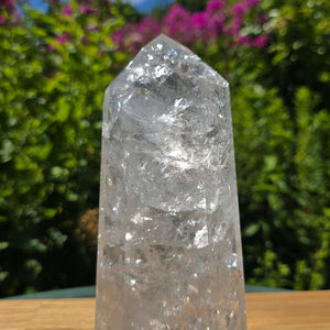 Bergkristall, Quarz, Obelisk geschliffen - 19x8x6 cm - Nr 217