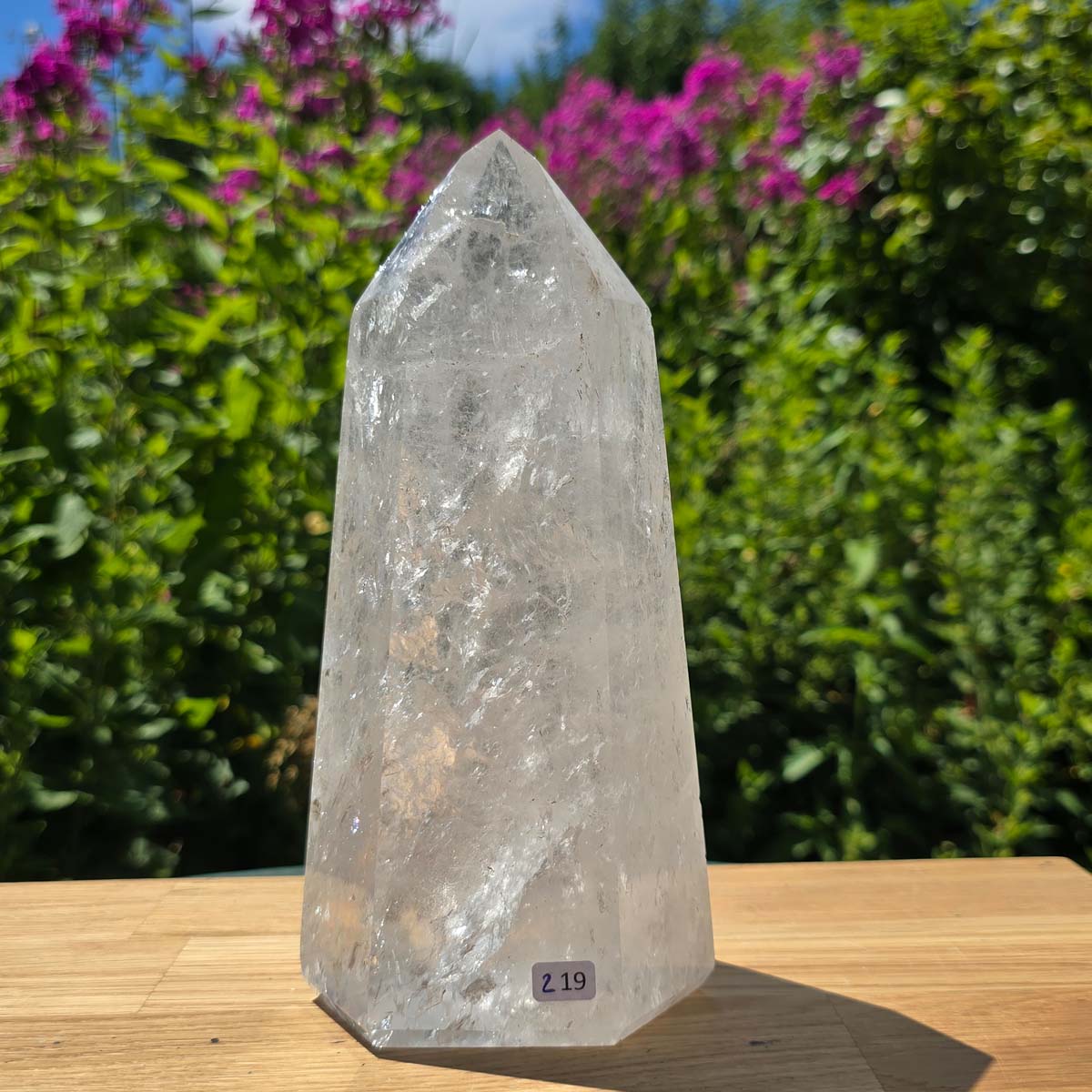 Bergkristall, Quarz, Obelisk geschliffen - 20x10x7 cm - Nr 219
