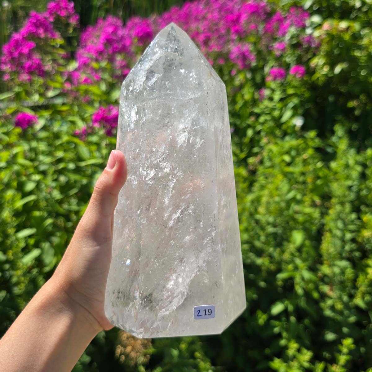 Bergkristall, Quarz, Obelisk geschliffen - 20x10x7 cm - Nr 219