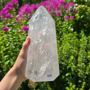 Bergkristall, Quarz, Obelisk geschliffen - 20x10x7 cm - Nr 219