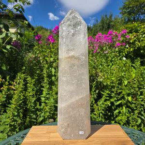 Bergkristall, Quarz, Obelisk geschliffen - 43x12x8 cm - Nr 21