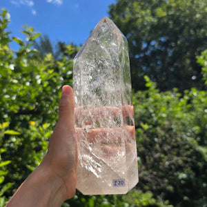 Bergkristall, Quarz, Obelisk geschliffen - 20x8x6 cm - Nr 220