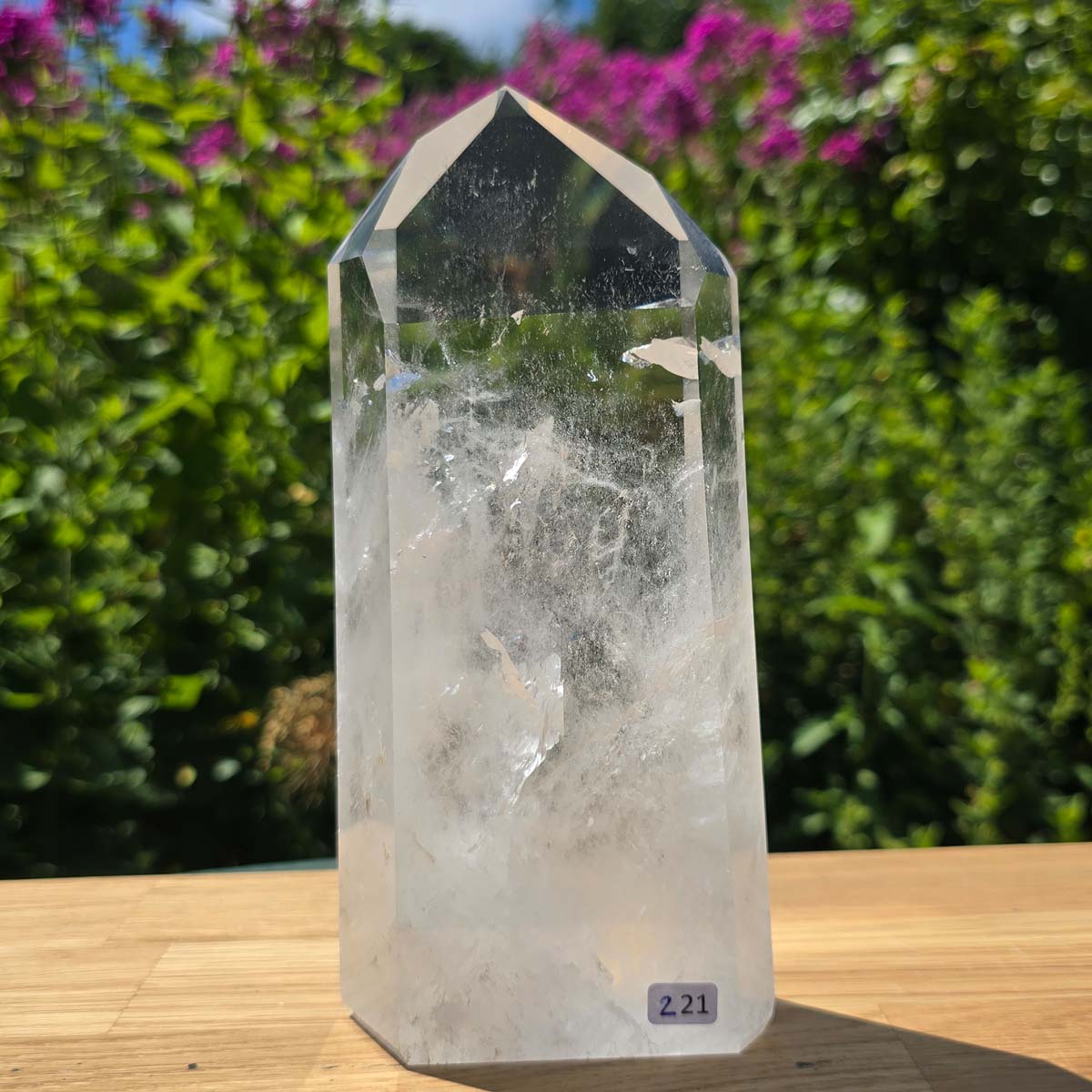 Bergkristall, Quarz, Obelisk geschliffen - 19x9x5 cm - Nr 221
