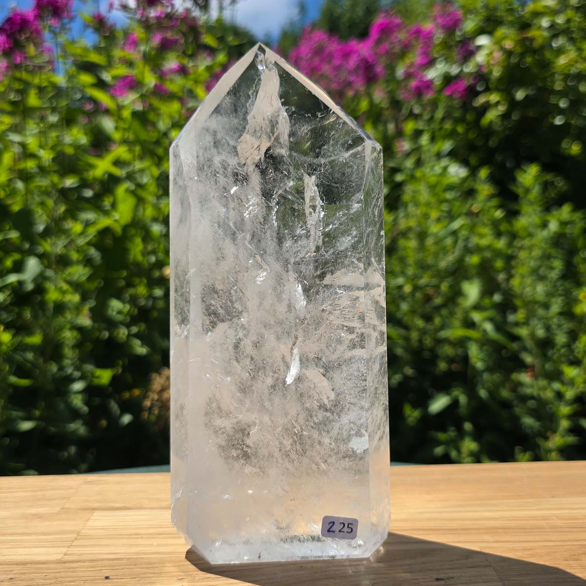 Bergkristall, Quarz, Obelisk geschliffen - 19x9x3 cm - Nr 225