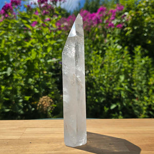 Bergkristall, Quarz, Obelisk geschliffen - 19x9x3 cm - Nr 225